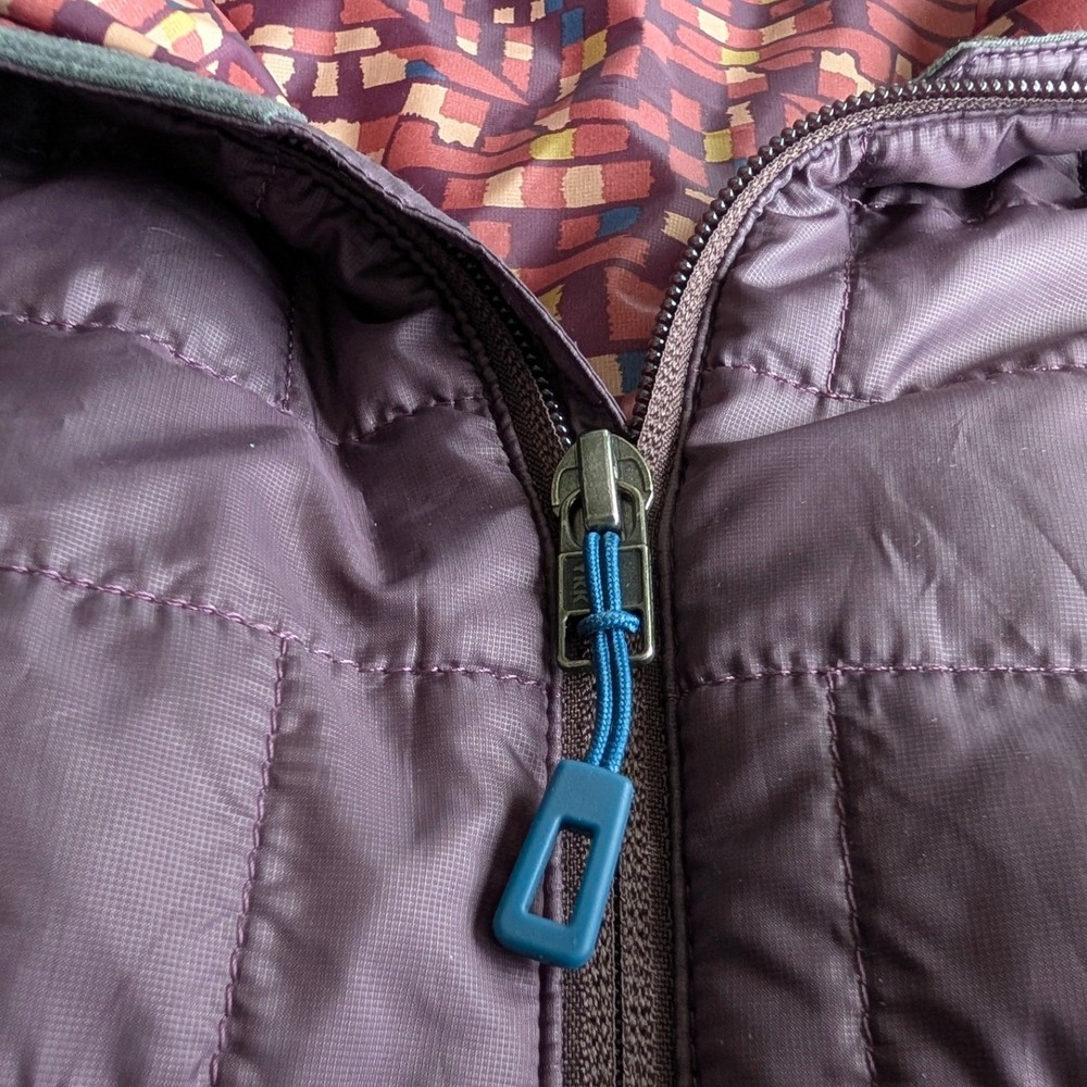 Patagonia Nano Puff Vest Womens XXL Purple Quilted Insulated Full Zip Puffer - Picture 8 of 11